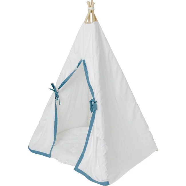 Tyler Play Tent, White/Denim | Maisonette