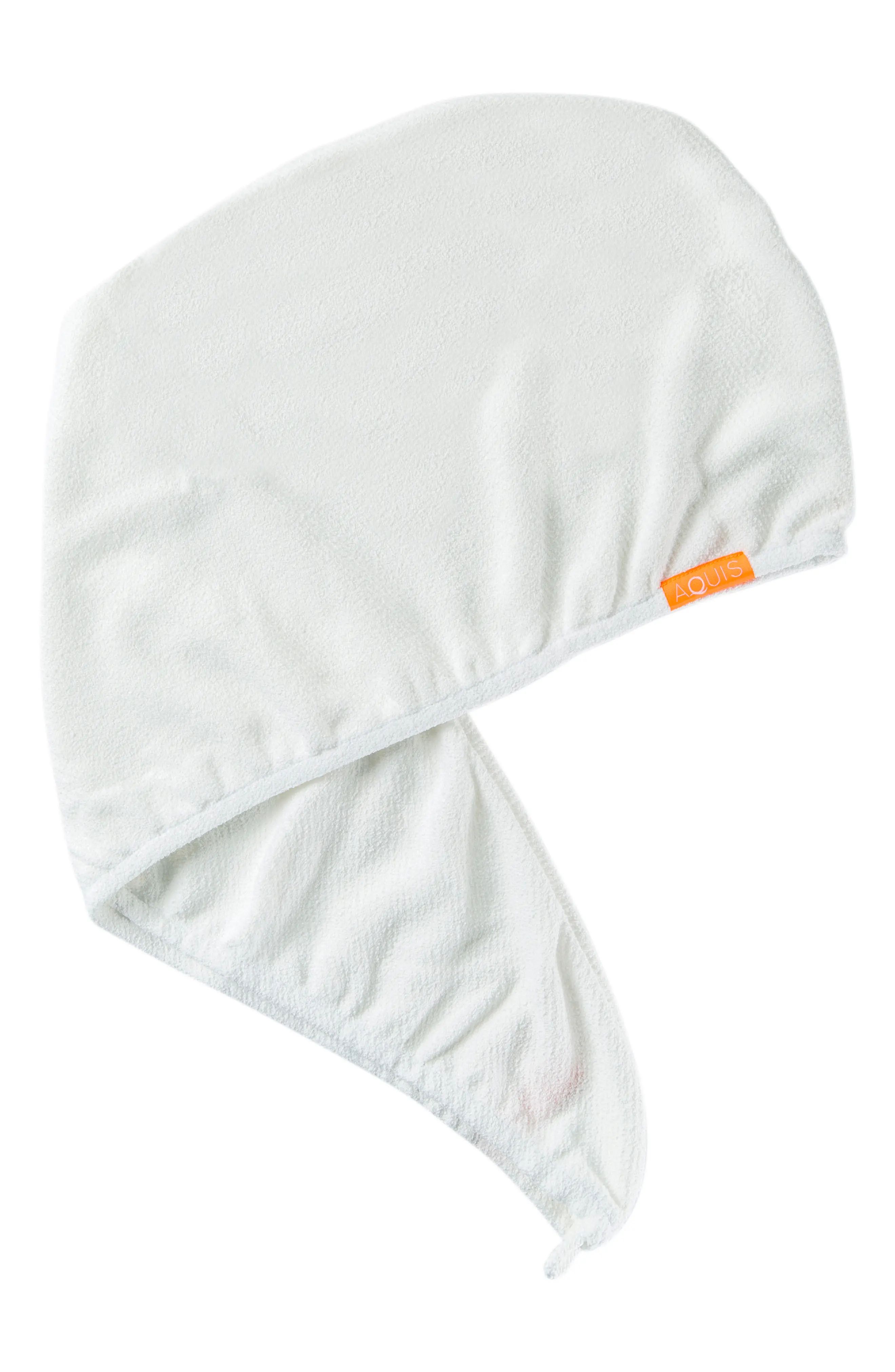 AQUIS Rapid Dry Lisse Hair Wrap Towel in White at Nordstrom | Nordstrom