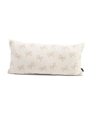 17x35 Tossed Bow Outline Jacquard Oblong Throw Pillow | Marshalls