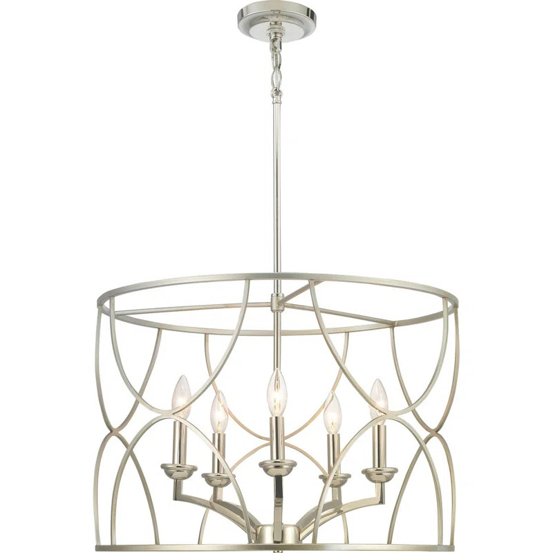 Jezebel 5 - Light Candle Style Drum Chandelier | Wayfair Professional