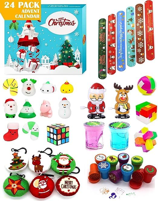 EDsportshouse Christmas Advent Calendar 2020 Party Favors Treasure Box Prizes Toys Countdown Cale... | Amazon (US)