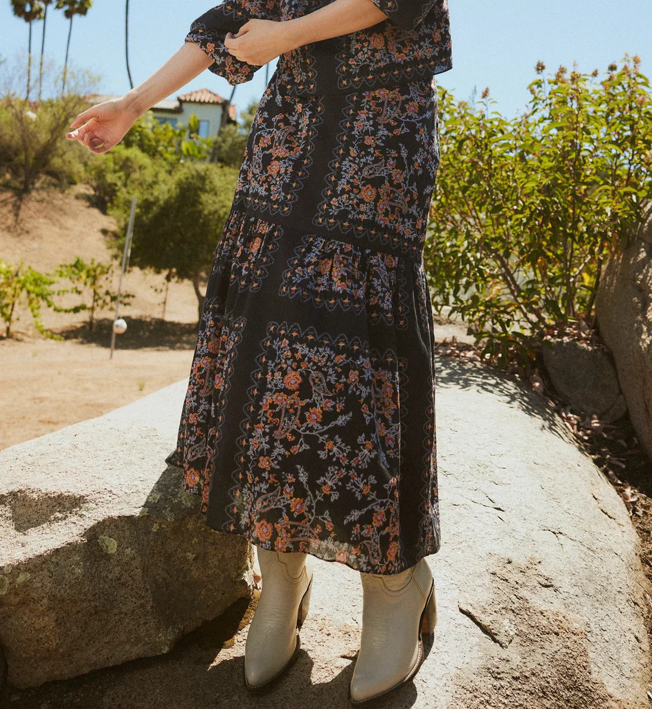 Marjorie Ankle Skirt | Dark La Ramos | Cleobella