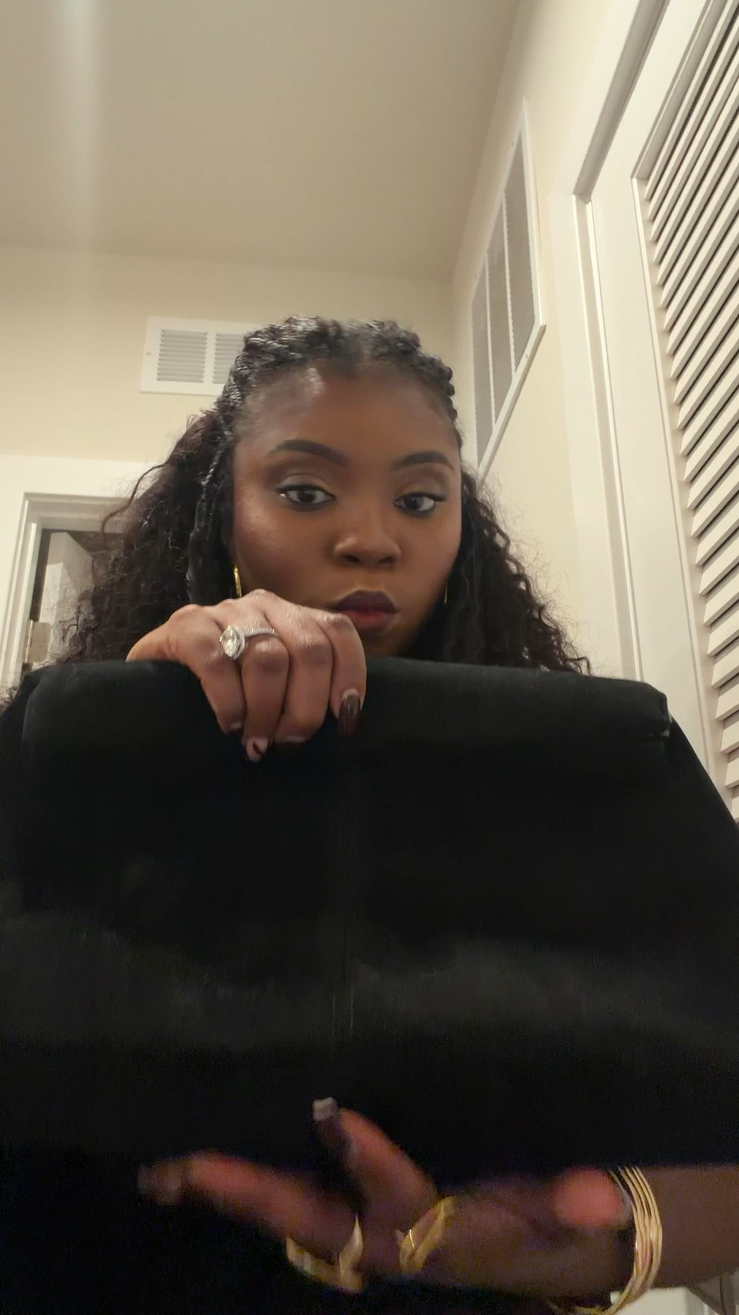 Perfect sueded clutch under $40