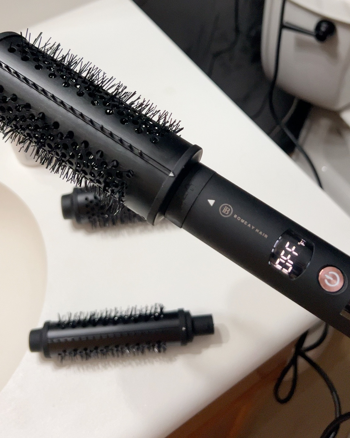 What that blow out look for less? This is my new favorite thermal “I just got a blowout from the salon” brush 🤍 takes me 10 min from start to finish on my dry curly hair to get a nice shiny blow out look! Comes with 3 different round brush sizes. I have the Bombay hair bundle so I can’t use the rollers to set the hot brush waves for maximum volume. @bombayhair #ad 

#LTKBeauty #LTKFindsUnder100 #LTKStyleTip