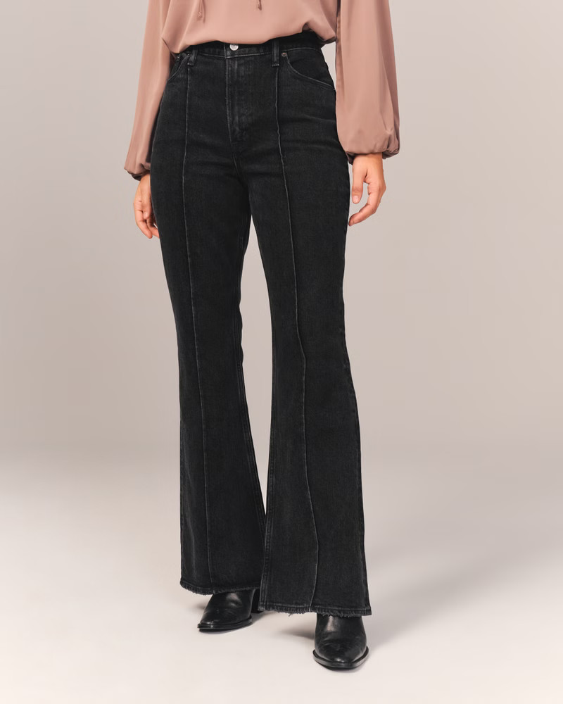 Curve Love High Rise Vintage Flare Jean | Abercrombie & Fitch (US)