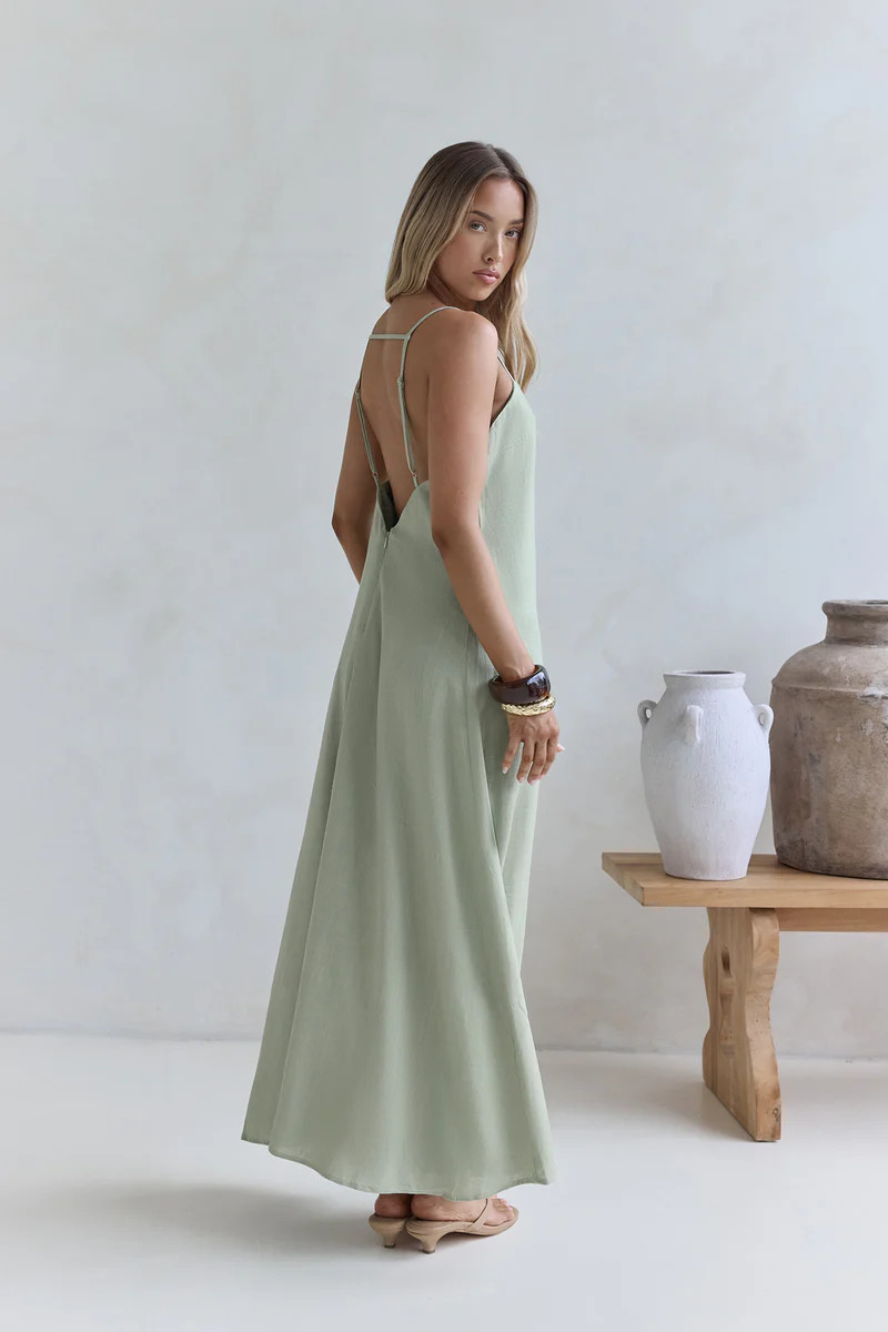 Warmth Of Love Maxi Dress Sage | Fortunate One