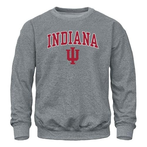 Barnesmith Indiana University IU Hoosiers Adult Unisex Crewneck Sweatshirt, Spirit, Charcoal Grey, X-Large | Amazon (US)