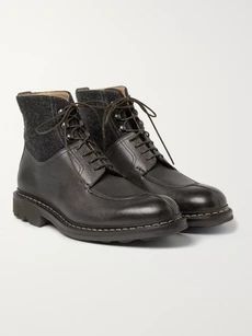 Gingko Leather and Wool Boots | Mr Porter Global