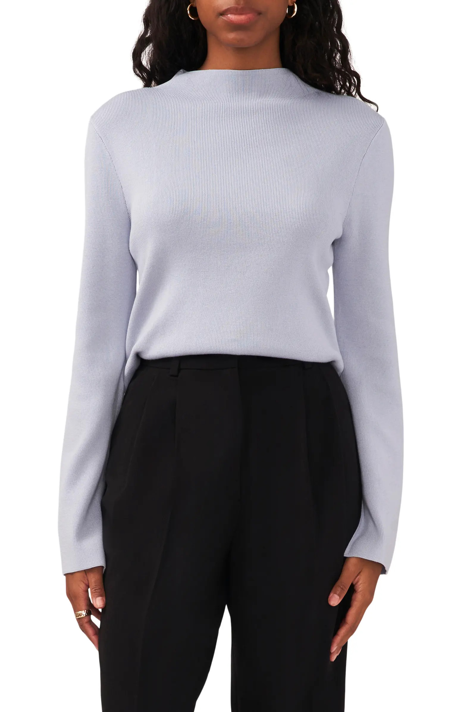Funnel Neck Cotton Blend Sweater | Nordstrom