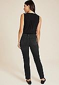 m jeans by maurices™ Black Mid Rise Slim Straight Ankle Jean | Maurices