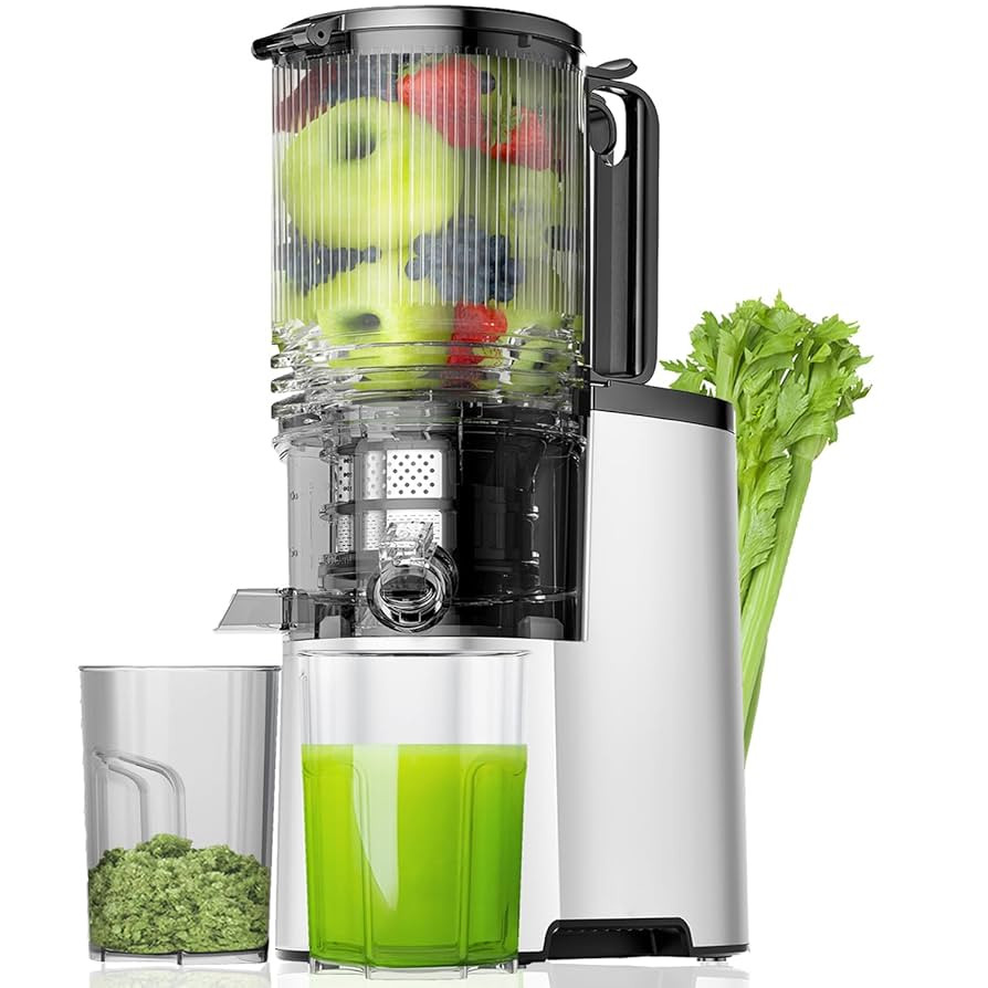 Cold Press Juicer, 5.3" Wide Feed Chute Juice Extractor Machine with 400W, High Juice Yield, Slow... | Amazon (US)