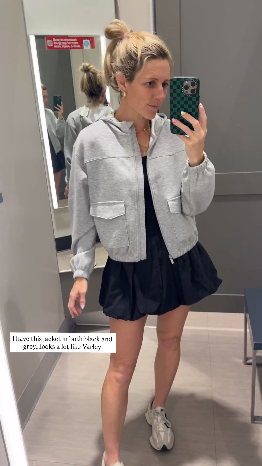 Love this target jacket so much. I bought it in two colors both black and gray. Love the two front pockets, giving a VARLEY vibes.  Also wearing a new active dress with bubble hem from target.

#TargetActive #ActiveOutfits #ActiveDress #ZipperJacket #TargetFINDS #SpringOutfits ￼

#LTKOver40 #LTKmomlife #LTKSeasonal