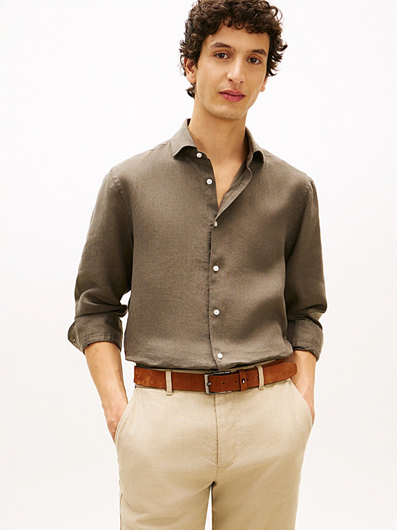 Smart Casual Slim Fit Pure Linen Shirt | Tommy Hilfiger UK