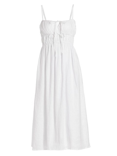 Faithfull the Brand Francesca Linen Midi Dress | Saks Fifth Avenue