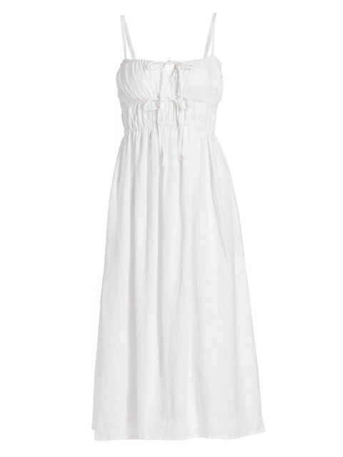 Francesca Linen Midi Dress | Saks Fifth Avenue