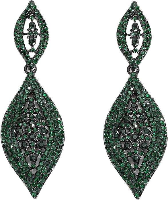 Elegant Rhinestone Dangle Earrings Crystal Wedding Bridal Long Dangling Drop Earrings Chandlier E... | Amazon (US)