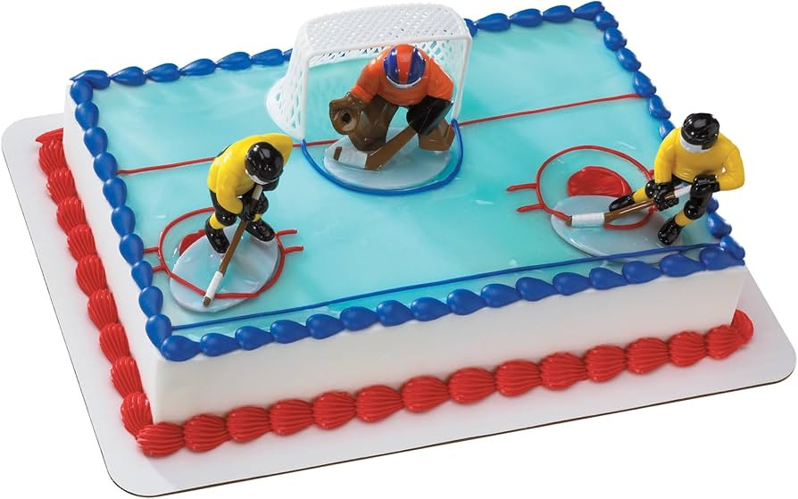 Hockey FaceOff DecoSet Cake Decoration | Amazon (US)