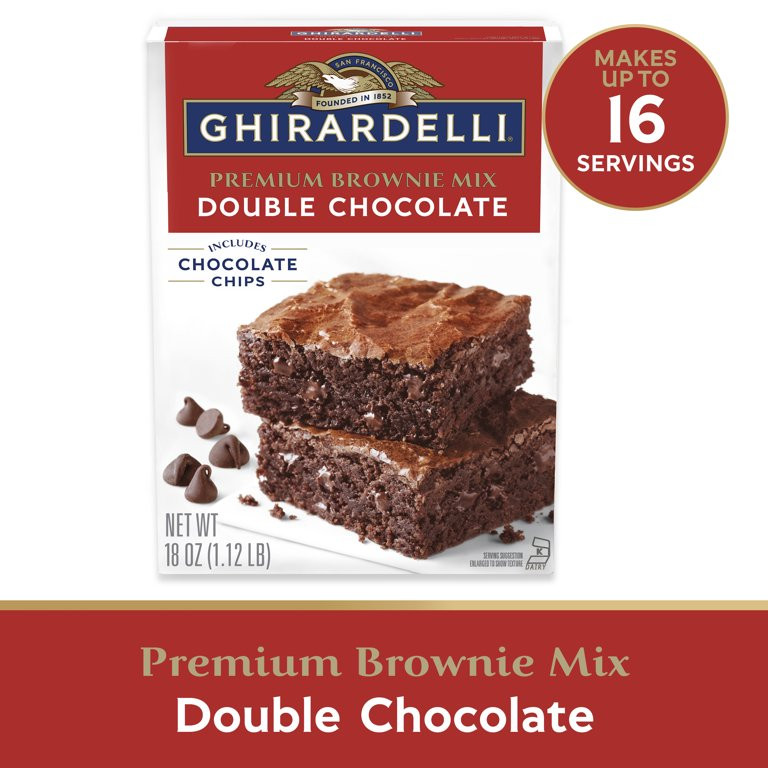 GHIRARDELLI Double Chocolate Premium Brownie Mix, a Premium Baking Mix, Includes Chocolate Chips,... | Walmart (US)