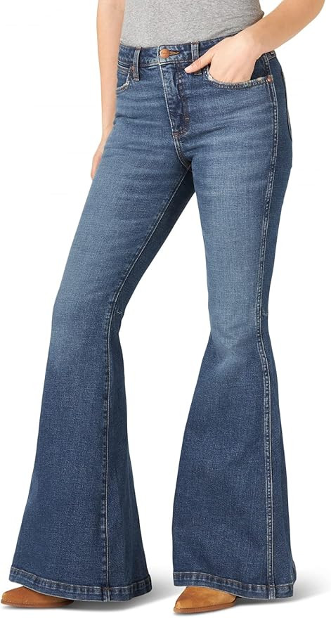 Wrangler Women's Retro High Rise Trumpet Flare Jean | Amazon (US)