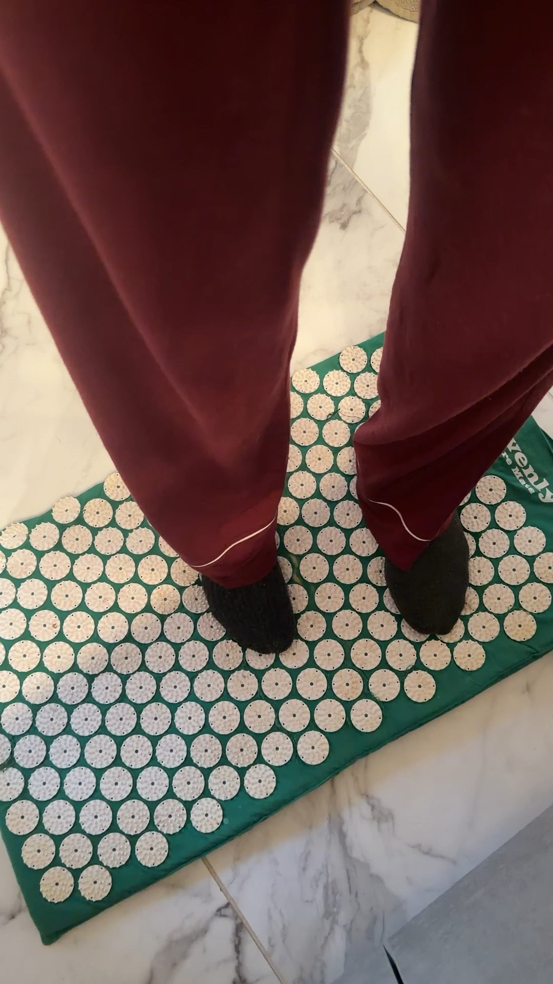 An acupressure mat is basically a nervous system reset in 10–20 minutes.

The small spikes stimulate pressure points, which increases blood flow, releases endorphins, and helps relax tight muscles — especially in your back, neck, and shoulders.

Most people use it to reduce tension, calm stress, ease headaches, and sleep better.

It feels intense at first… then surprisingly calming.

#LTKfitnessgoals #LTKOver40 #LTKActive