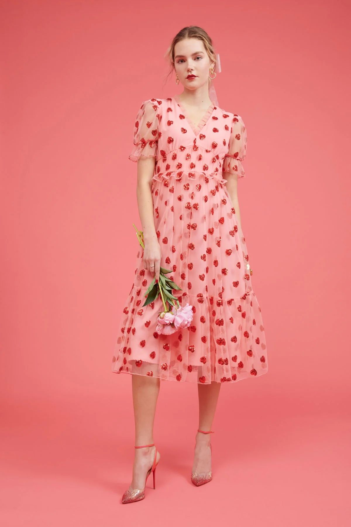 Sequin Heart Tulle Dress | Rachel Parcell