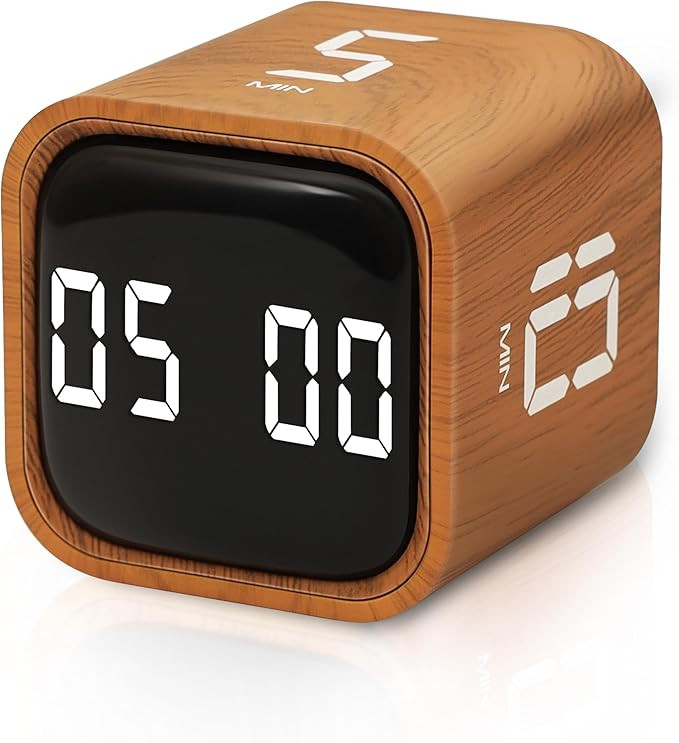 VEWINGL Cube Productivity Timer, 5/10/30/60 Min Presets + Custom Countdown, Silent/Vibrate/Sound ... | Amazon (US)