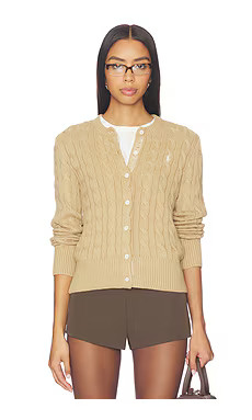 Polo Ralph Lauren Cotton Cardi Long Sleeve in Vintage Khaki from Revolve.com | Revolve Clothing (Global)
