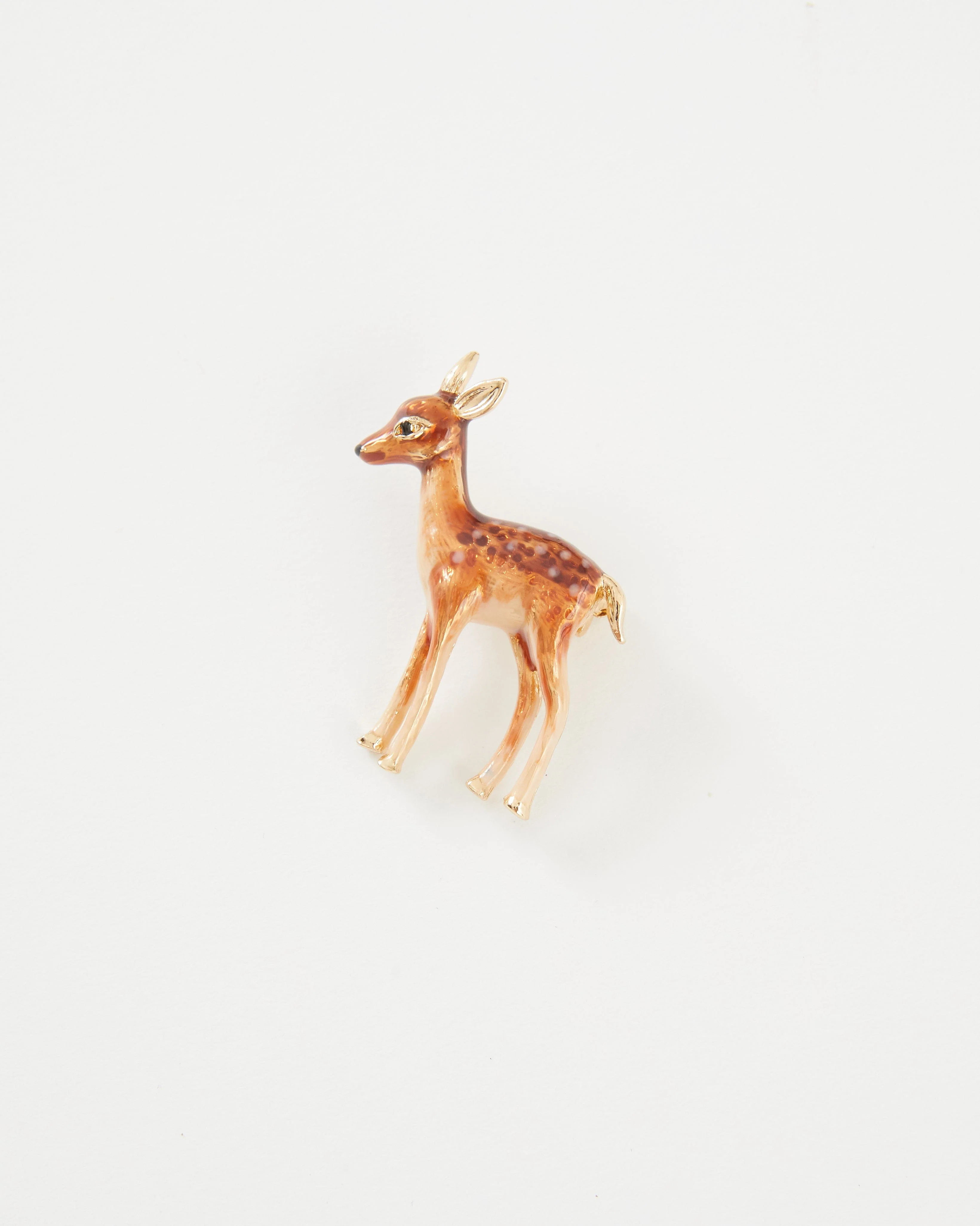 Enamel Fawn Brooch | Fable England