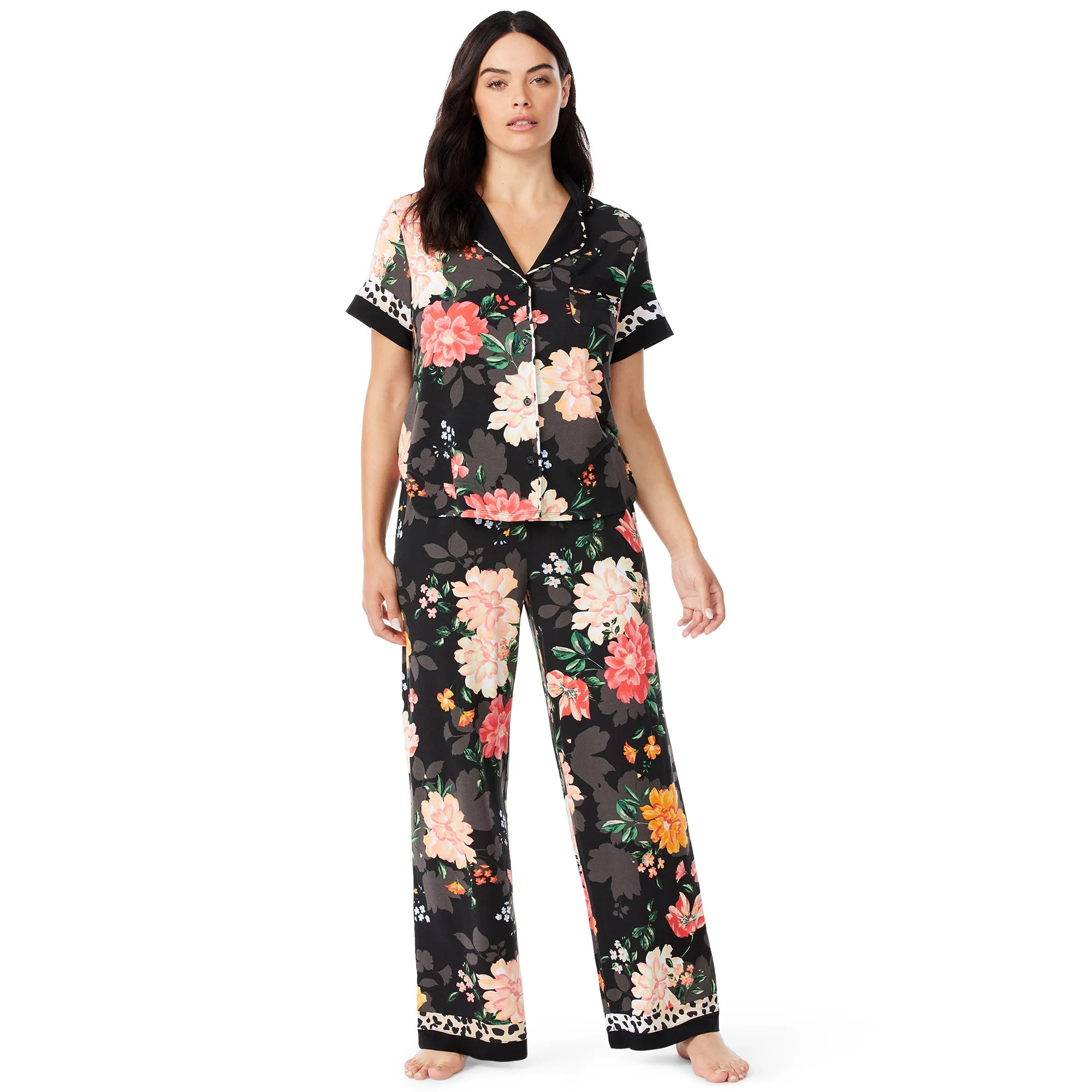 Sofia Intimates by Sofia Vergara Women's and Women's Plus Top and Pants Pajama Set, 2-Piece | Walmart (US)