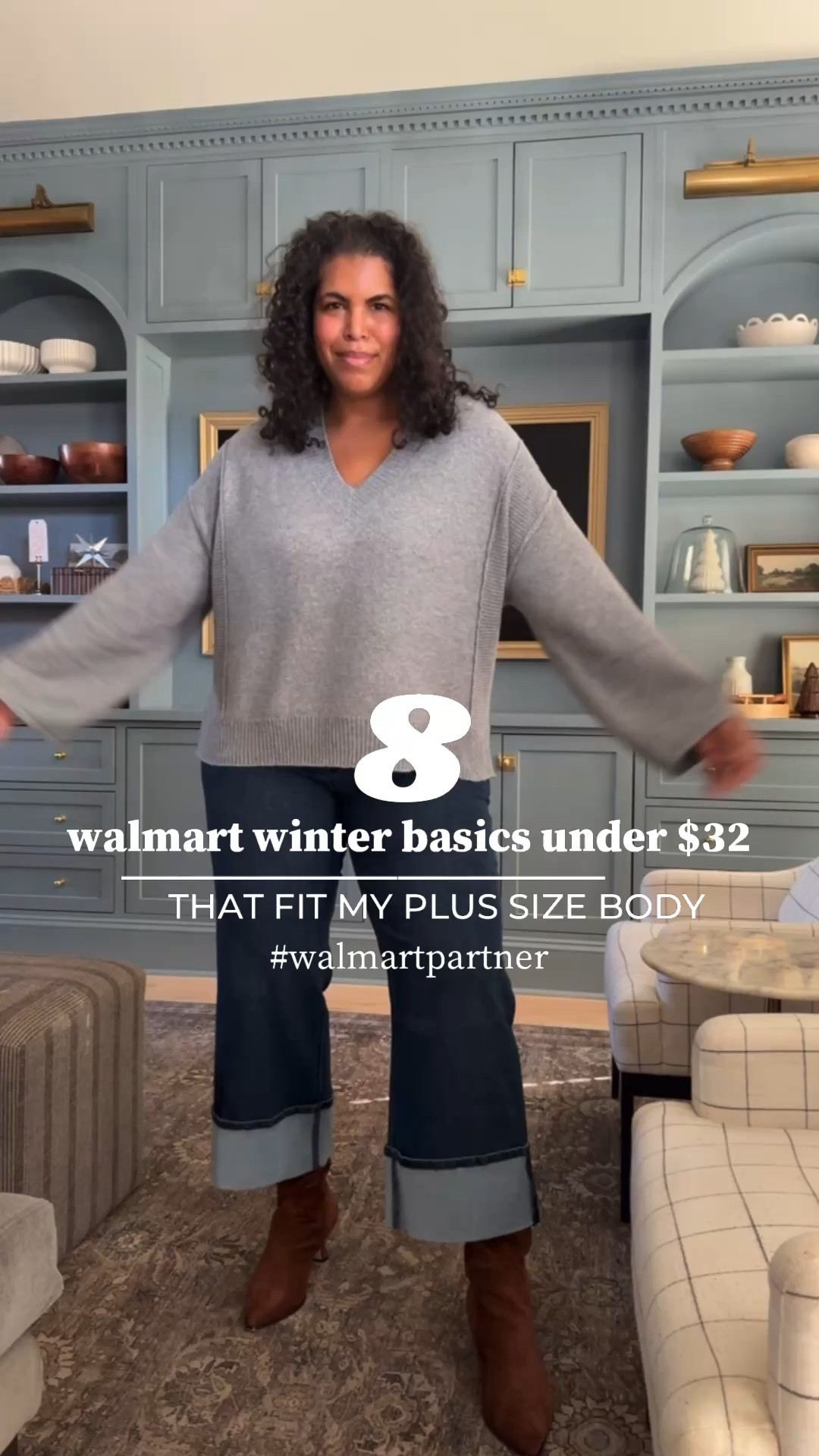 8 winter basics under $32 you’ll love. #walmartpartner. All of these are curvy gal approved and super cozy for the season. I’d stayed true to size in everything but long grey cardigan, sized up in that one! All affordable and gift-worthy! @walmartstyle #walmartstyle 

#LTKFindsUnder50 #LTKPlusSize #LTKMidsize