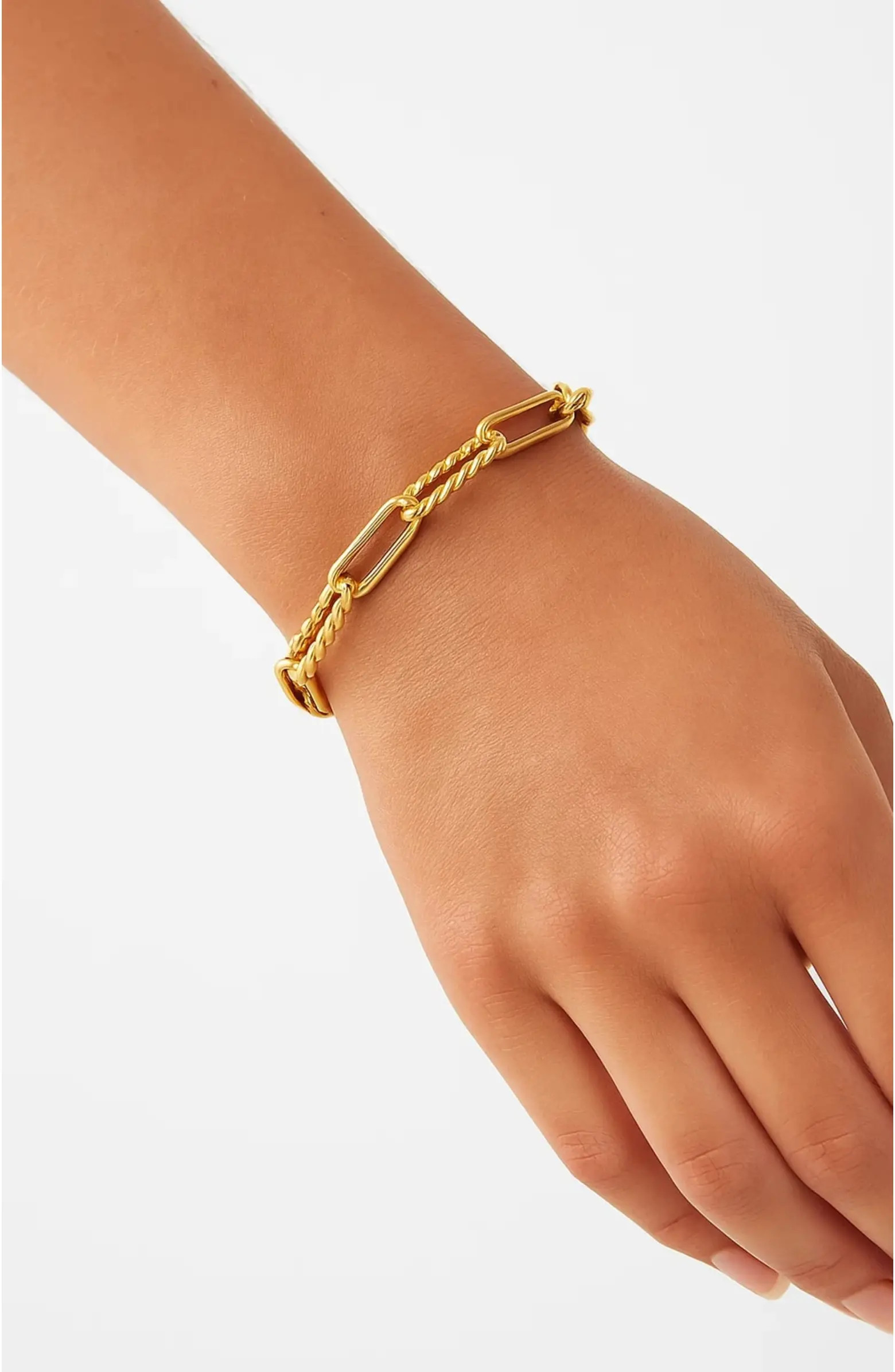 Sienna Adjustable Paperclip Chain Stackable Bracelet | Nordstrom