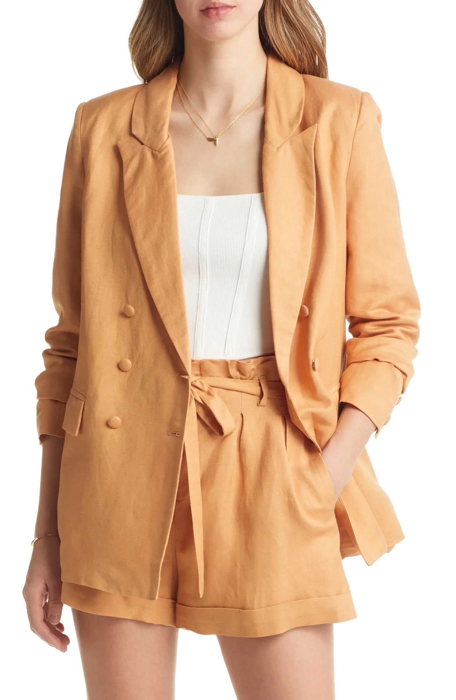 VICI Collection Linen Blend Blazer | Nordstrom | Nordstrom