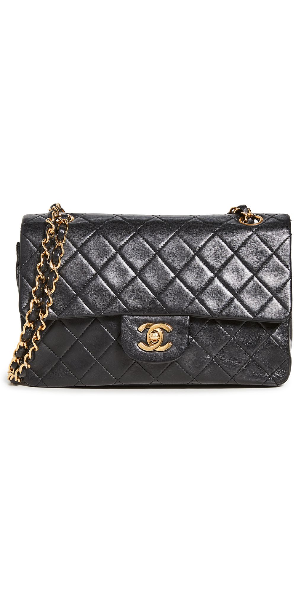 What Goes Around Comes Around Chanel Black 2.55 9 Bag | Shopbop