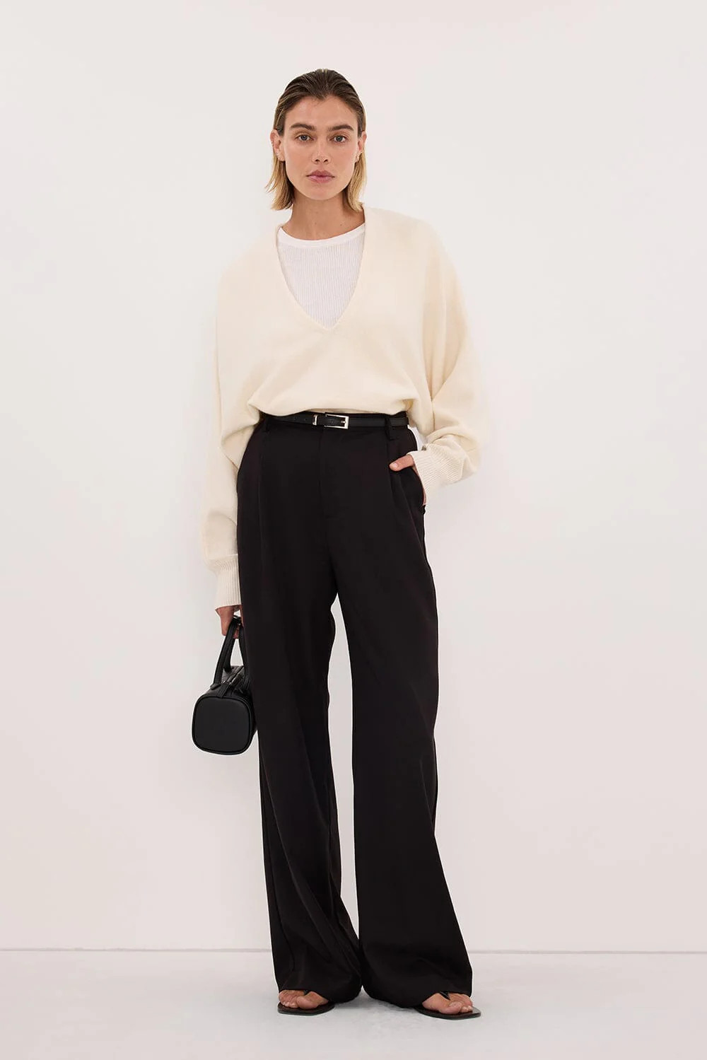 HARLEY BLACK STRAIGHT LEG PANT | DISSH