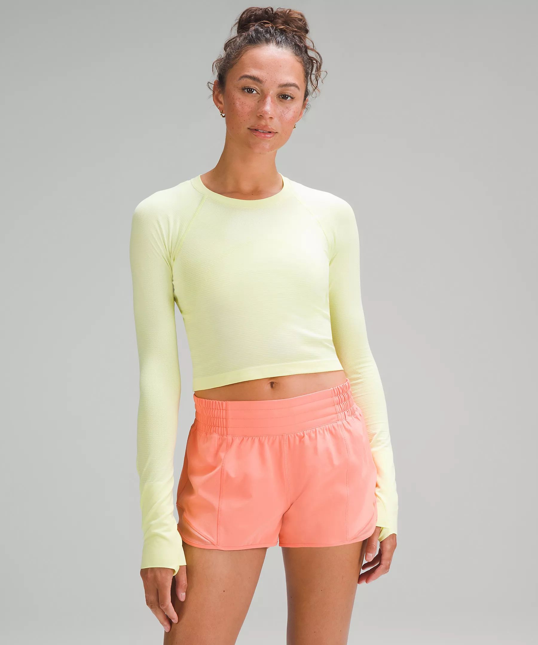 Swiftly Tech Cropped Long-Sleeve Shirt 2.0 | Women's Long Sleeve Shirts | lululemon | Lululemon (US)