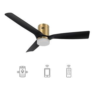 CARRO Striver 48 in. Dimmable LED Indoor Gold Smart Ceiling Fan with Light and Remote, Works with... | The Home Depot