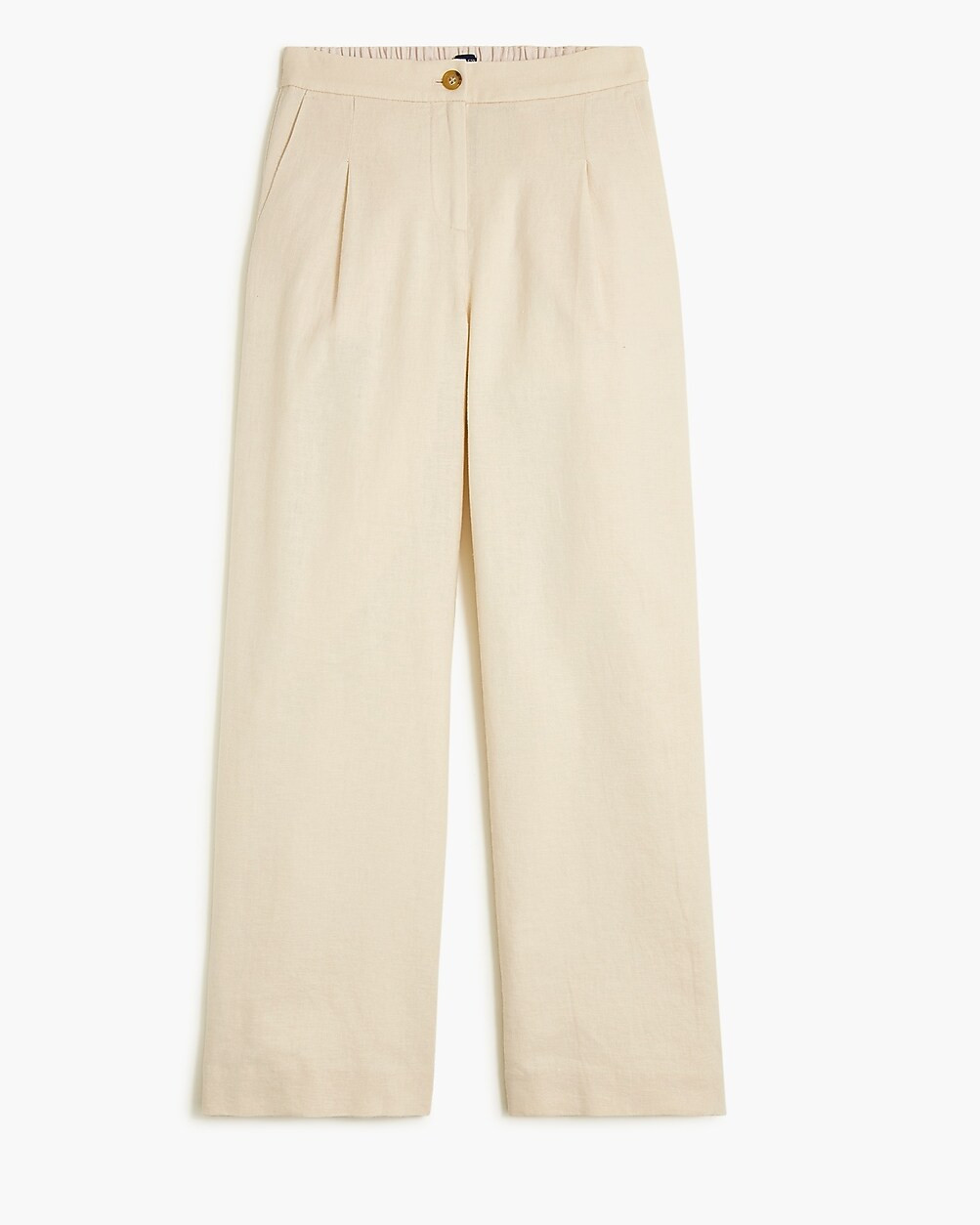Linen-blend pleated wide-leg crop pant | J.Crew Factory