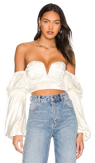 Kinley Top in Ivory | Revolve Clothing (Global)