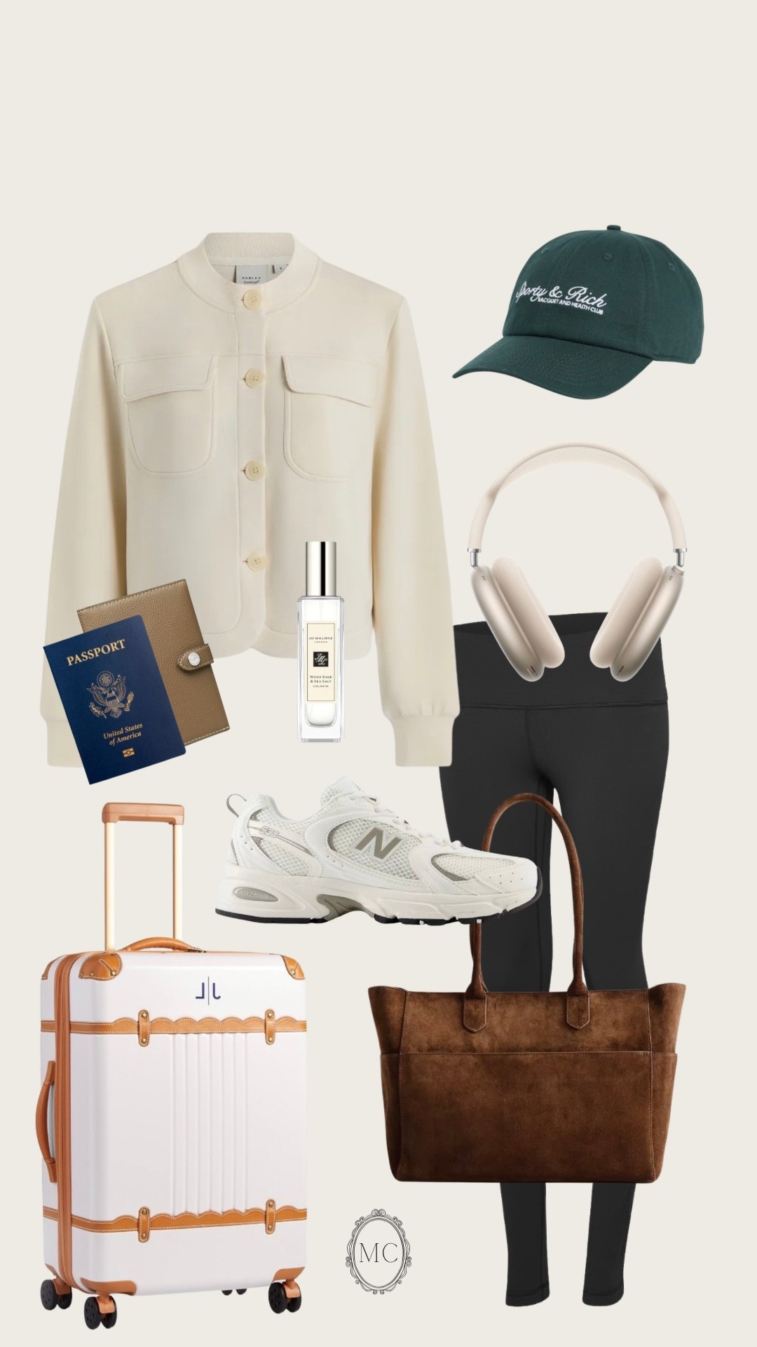 A chic yet comfy travel outfit! Loving this Varley sweater! It’s so versatile 🤍✈️ #traveloutfit #chicspringfashion 

#LTKTravel #LTKootd