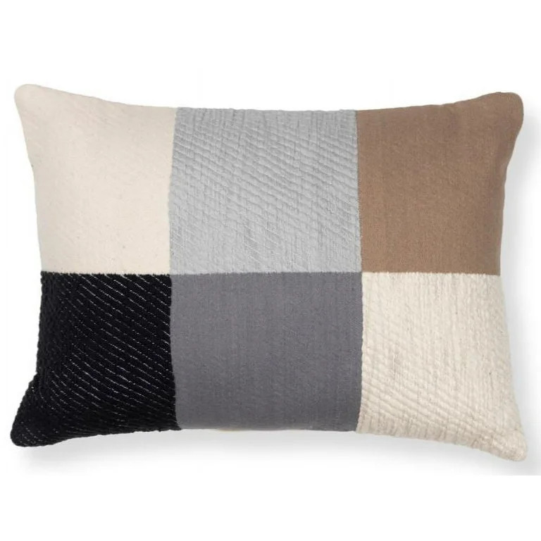 Mainstays Colorblock Multi-Colored Lumbar Pillow 14X19 | Walmart (US)