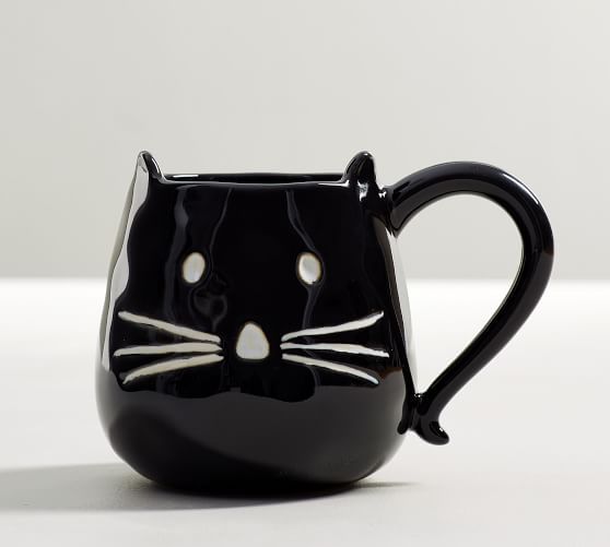 Black Cat Figural Mug | Pottery Barn (US)