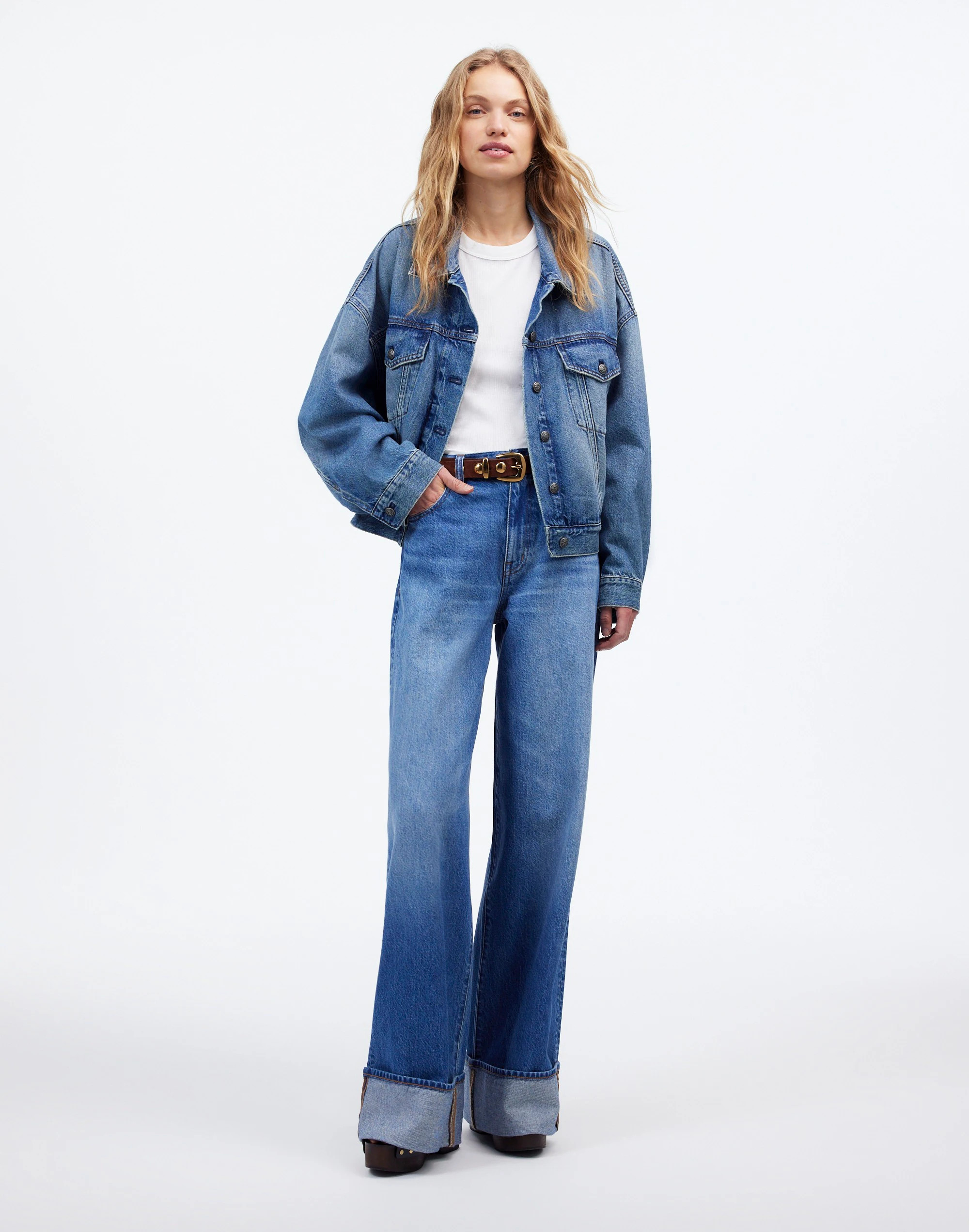 Superwide-Leg Jeans in Fannin Wash | Madewell