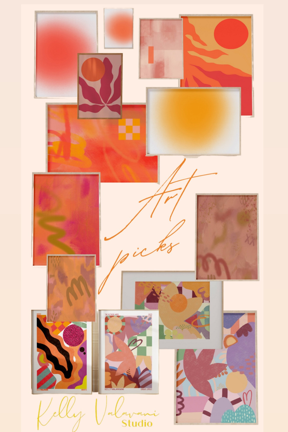 Colorful gallery wall 

#LTKunder100 #LTKhome