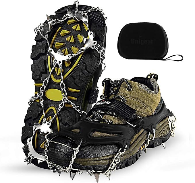 Unigear Traction Cleats Ice Snow Grips with 18 Spikes for Walking, Jogging, Climbing and Hiking | Amazon (US)