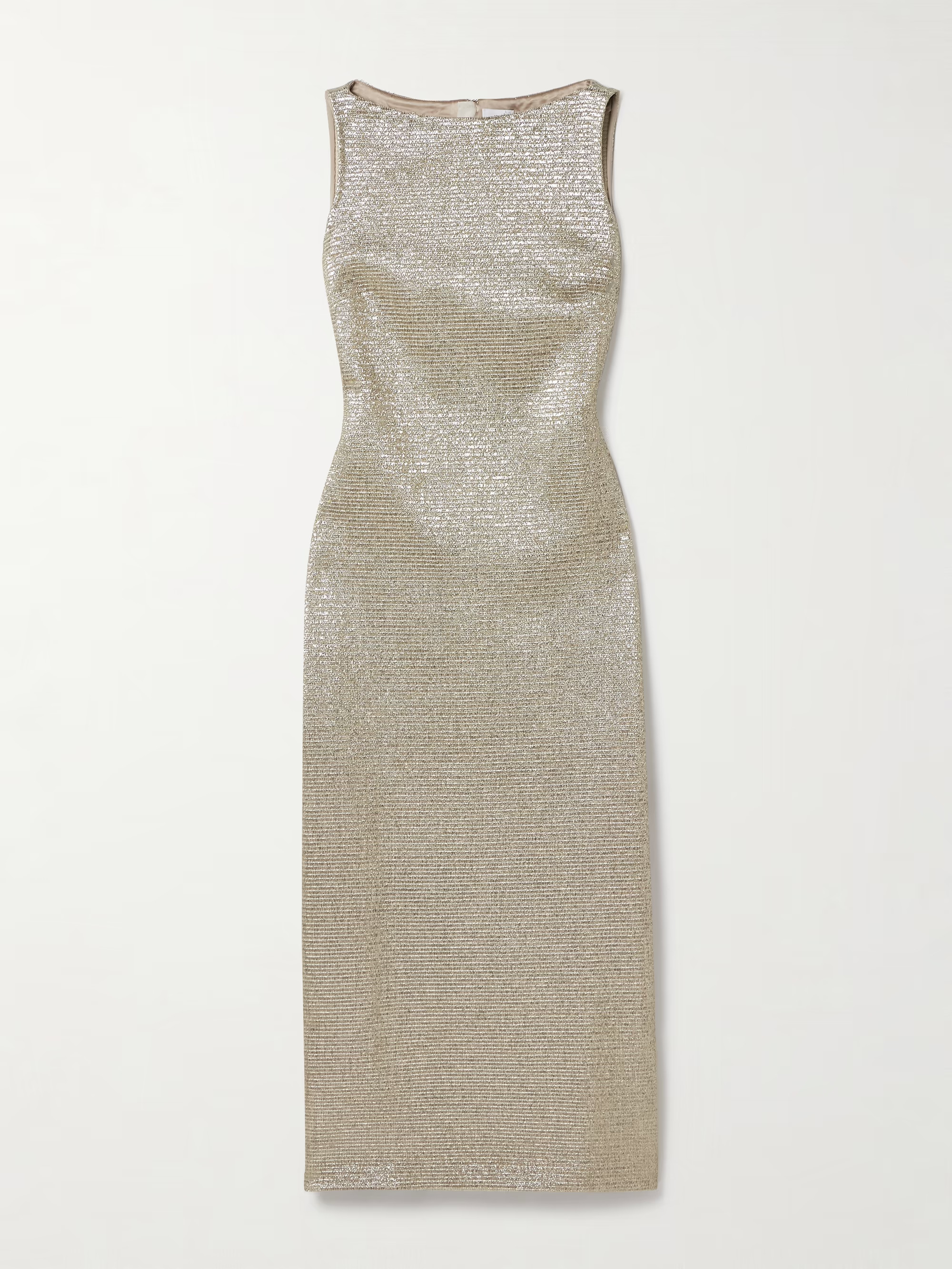 Blaire metallic stretch-tweed midi dress | NET-A-PORTER (US)