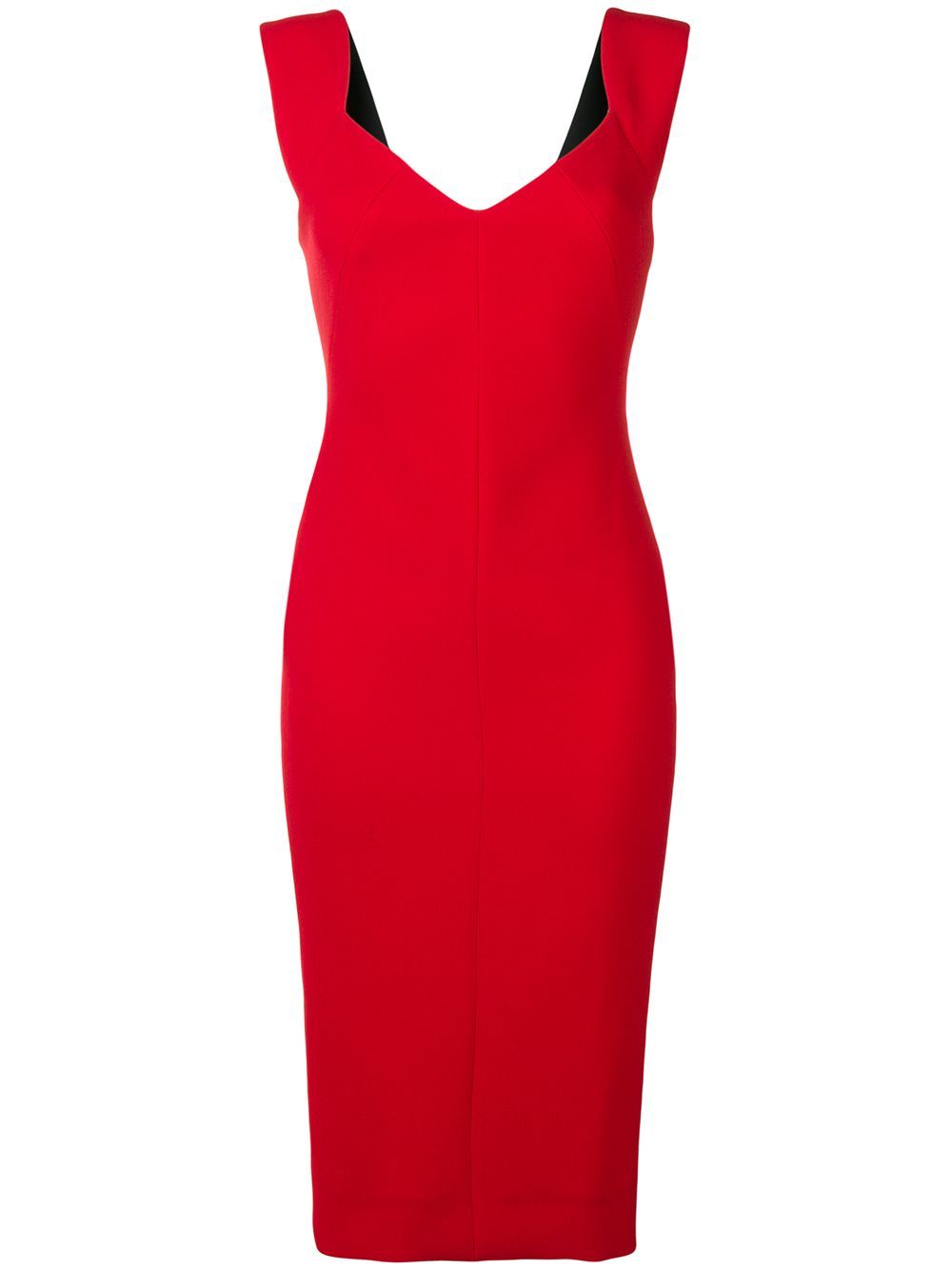 Victoria Beckham fitted sleeveless dress - Red | FarFetch Global