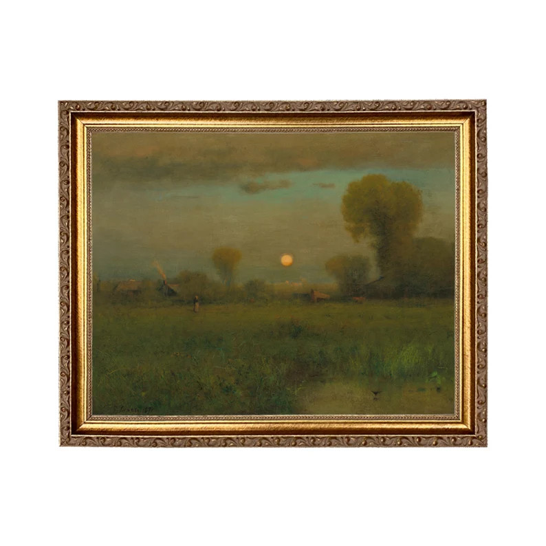 George Inness 'Harvest Moon' Framed Canvas Print, Vintage Landscape Art | Etsy (Global)