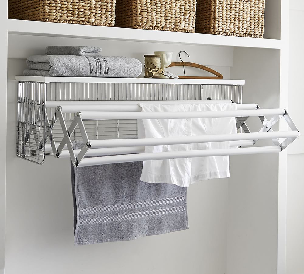 Wall-Mounted Laundry Drying Rack | Pottery Barn (US)