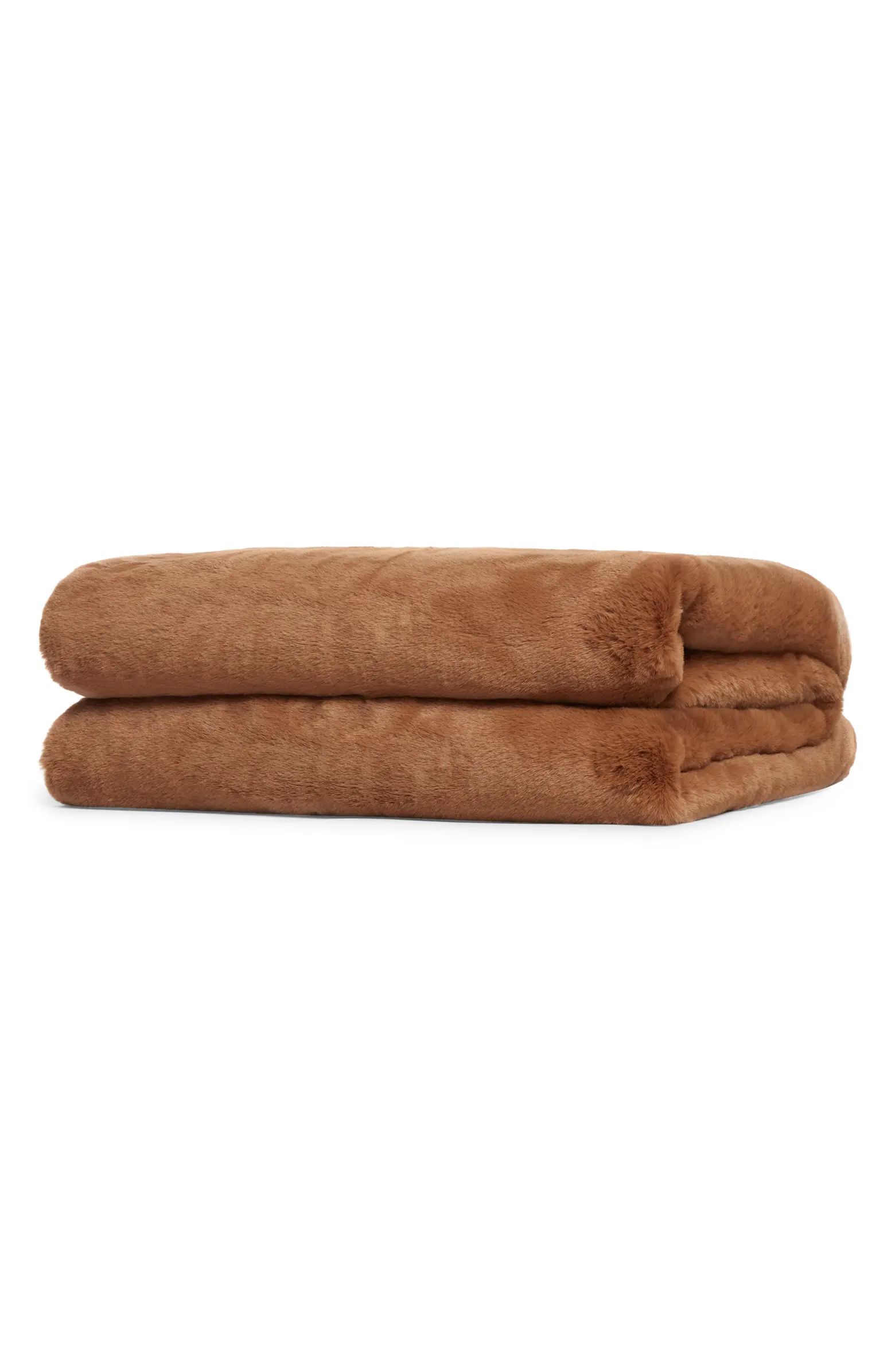 Brady Faux Fur Throw Blanket | Nordstrom