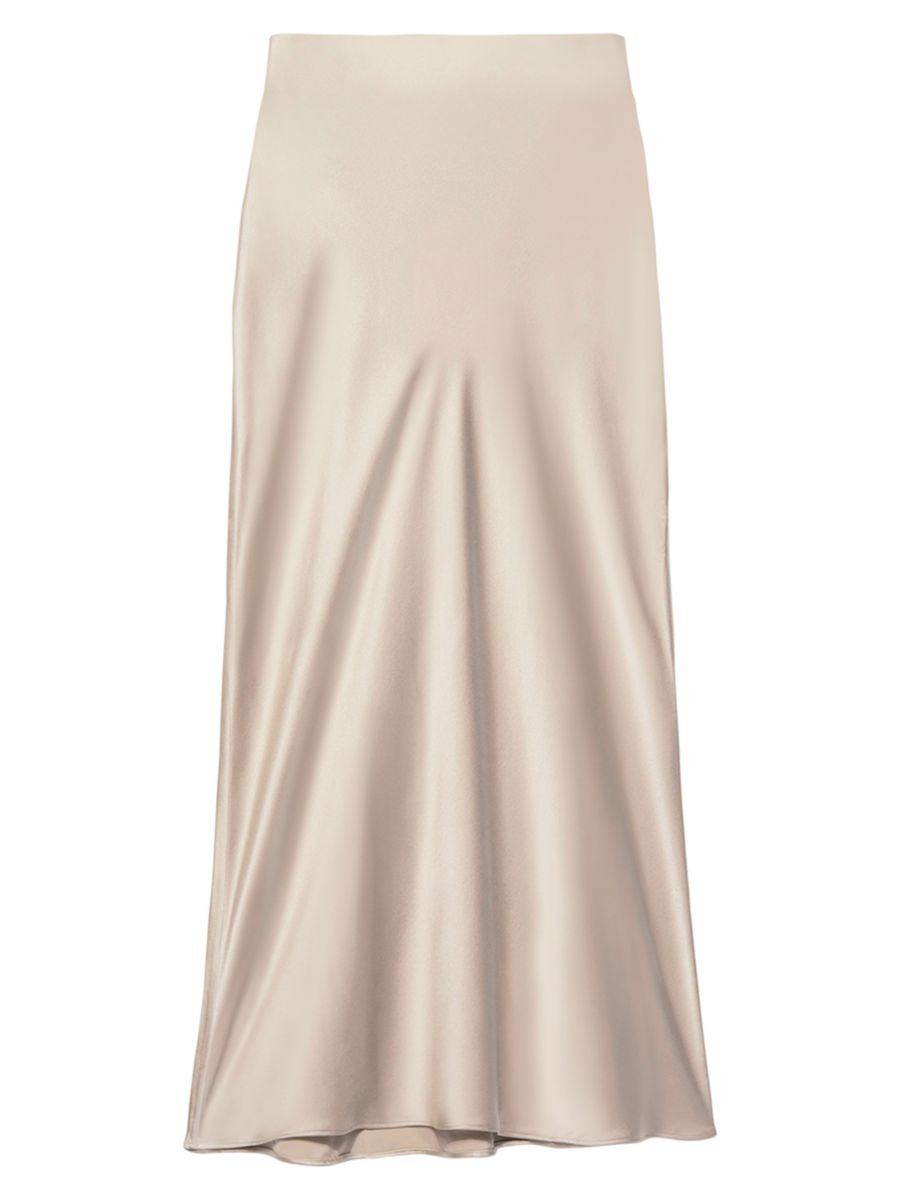 Bias-Cut Silk Midi-Skirt | Saks Fifth Avenue